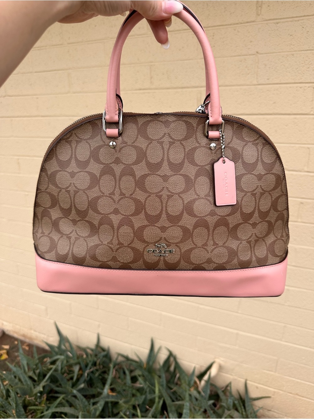 Coach sierra Dome Satchel with Pink Trim 2018